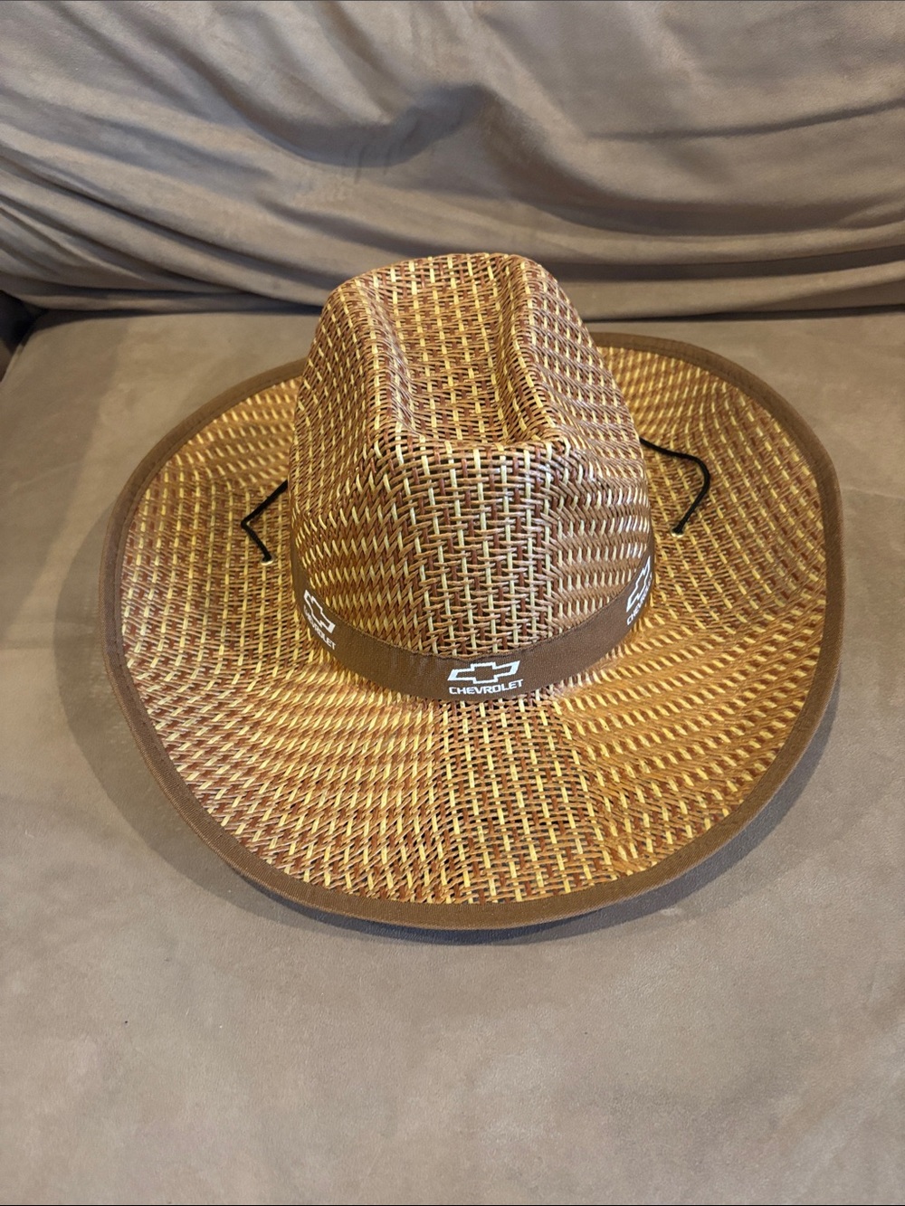 Chevrolet Branded Straw Cowboy Hat - Brown